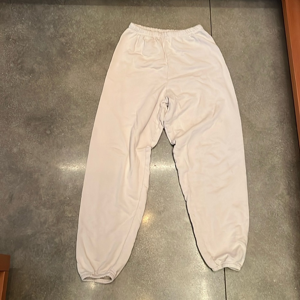 Dove colored oversize sweatpants from Joah Brown